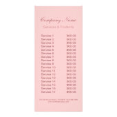 elegante roze roze rozenbloembruin reclamekaart (Achterkant)