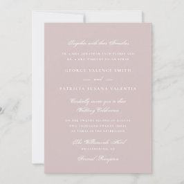 Elegante Roze Roze Schrift Huwelijk Kaart