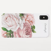 Elegante Roze Roze Waterverf Bloemschrift Case-Mate iPhone Case (Achterkant (horizontaal))