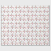 Elegante Roze Roze Wijn Cadeaupapier (Vlak)