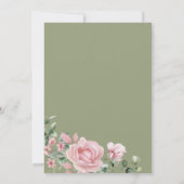 Elegante Roze Rozen 95e Verjaardagsfeest Kaart (Achterkant)