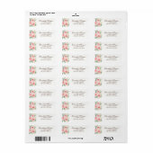 Elegante Roze Rozen Adreslabel Luxe Etiket (Full Sheet)