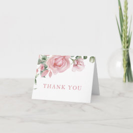 Elegante Roze Rozen Bedankt