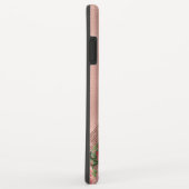 Elegante  Roze Rozen Bloemen Monogrammed Case-Mate iPhone Case (Achterkant/rechts)