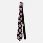 Elegante Roze Rozen Bloemen Stropdas (Voorkant)