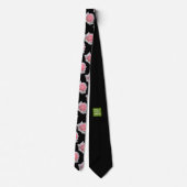 Elegante Roze Rozen Bloemen Stropdas (Achterkant)