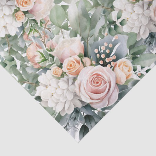 Elegante roze rozen bloemendecoupage papier (Detail)