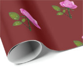 Elegante roze rozen bloemig cadeaupapier (Rol Hoek)