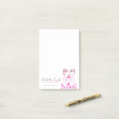 Elegante Roze Rozen Bloemige Waterverf Schoonheids Post-it® Notes (Op bureau)