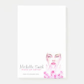 Elegante Roze Rozen Bloemige Waterverf Schoonheids Post-it® Notes (Voorkant)