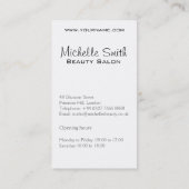 Elegante Roze Rozen Bloemige Waterverf Schoonheids Visitekaartje (Achterkant)