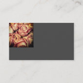 Elegante Roze Rozen Bloemist of Bloemenontwerper Visitekaartje (Achterkant)