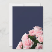 Elegante Roze Rozen Boeket Bloemen Huwelijk Kaart (Achterkant)