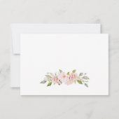 Elegante Roze Rozen Bruiloft RSVP Kaartje (Achterkant)