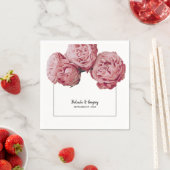 Elegante Roze Rozen Bruiloft  Servet (Insitu)