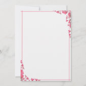 Elegante roze rozen bruiloft uitnodiging (Achterkant)