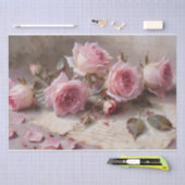Elegante Roze Rozen Decoupage Tissuepapier (Craft)