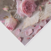 Elegante Roze Rozen Decoupage Tissuepapier (Detail)