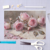 Elegante Roze Rozen Decoupage Tissuepapier (Craft)