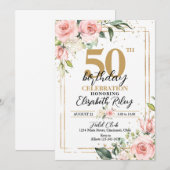 Elegante roze rozen elke verjaardag kaart (Voorkant / Achterkant)