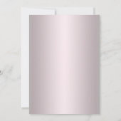 Elegante roze rozen en parels verlovingsfeest kaart (Achterkant)