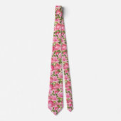 Elegante Roze Rozen Formele Halseband Tie Stropdas (Voorkant)