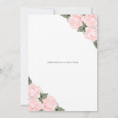 Elegante roze rozen foto herdenkingsdienst begrafe kaart (Achterkant)