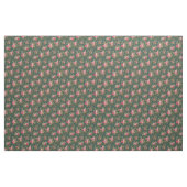 Elegante  Roze Rozen-Groene Achtergrond Stof (Yard (91,4 cm))