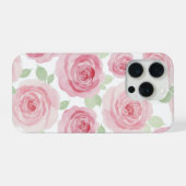 Elegante Roze Rozen Hoesje voor Telefoon iPhone Hoesje (Achterkant horizontaal)