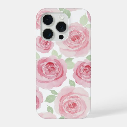 Elegante Roze Rozen Hoesje voor Telefoon iPhone Hoesje (Achterkant)