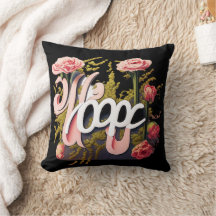 Elegante Roze Rozen Hoop Typografie