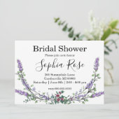 Elegante roze rozen lavendel Vrijgezellenfeest Kaart (Staand voorkant)