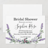 Elegante roze rozen lavendel Vrijgezellenfeest Kaart (Voorkant / Achterkant)