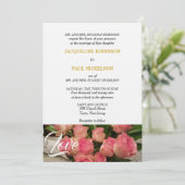 Elegante Roze Rozen Liever Goud Wit  Kaart (Staand voorkant)