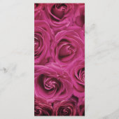 Elegante Roze Rozen Luxe Trouwmenu Menu (Achterkant)
