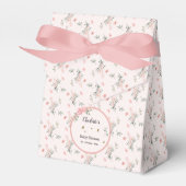 Elegante roze rozen met vlinders Baby shower Bedankdoosjes (Voorkant Zijde)