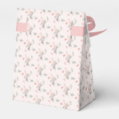 Elegante roze rozen met vlinders Baby shower Bedankdoosjes (Achterkant)