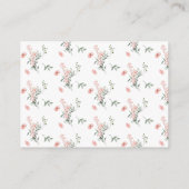 Elegante roze rozen met vlinders Baby shower Informatiekaartje (Achterkant)