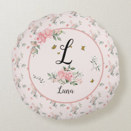 Elegante roze rozen met vlinders rond kussen