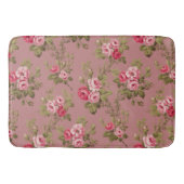 Elegante  Roze Rozen-oude Rozen achtergrond Badmat (Voorkant)