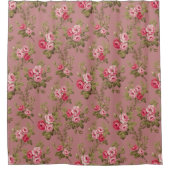 Elegante Roze Rozen-oude Rozen achtergrond Douchegordijn (Voorkant)