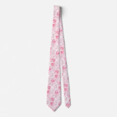 Elegante roze rozen stropdas (Voorkant)