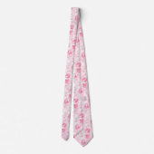 Elegante roze rozen stropdas (Achterkant)