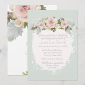 Elegante Roze Rozen Succulenten Vrijgezellenfeest  Kaart (Voorkant / Achterkant)