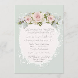 Elegante Roze Rozen Succulenten Vrijgezellenfeest  Kaart