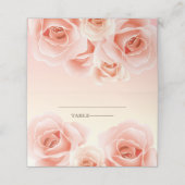 Elegante roze rozen tafel plaats kaarten plaatskaartje (Buitenkant ongevouwen)