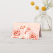 Elegante roze rozen tafel plaats kaarten plaatskaartje (Achterkant)
