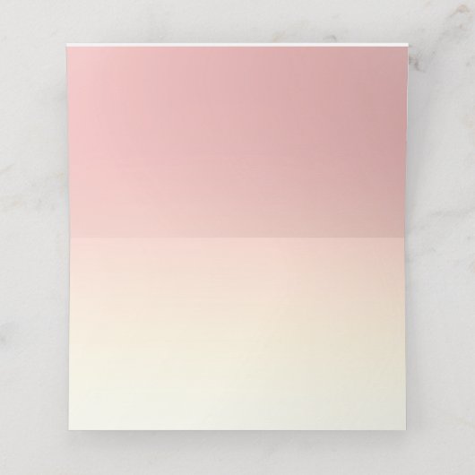 Elegante roze rozen tafel plaats kaarten plaatskaartje (Binnenkant ongevouwen)