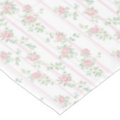 Elegante roze rozen tafelkleed bloemendesign (Gekanteld)