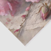 Elegante Roze Rozen Tissuepapier (Detail)